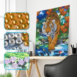 5D DIY  Special-Shaped Diamond- Tiger 30*40cm