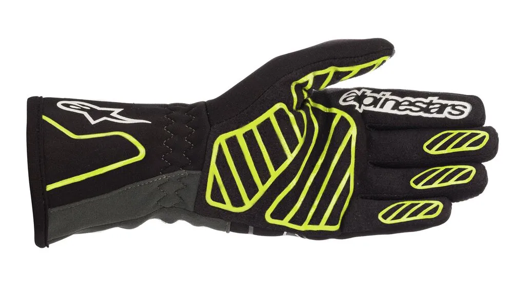 ALPINESTARS 3551720_1501_S TECH 1 K v2 Kart gloves, black/yellow/grey, size S