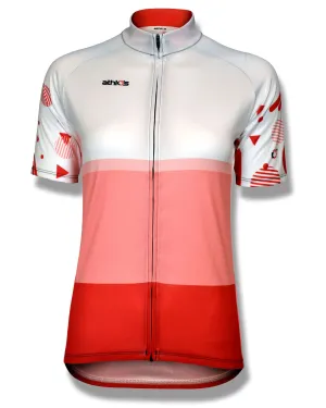 Athlos - Women's Red Shapes Squad One Cycling Jersey