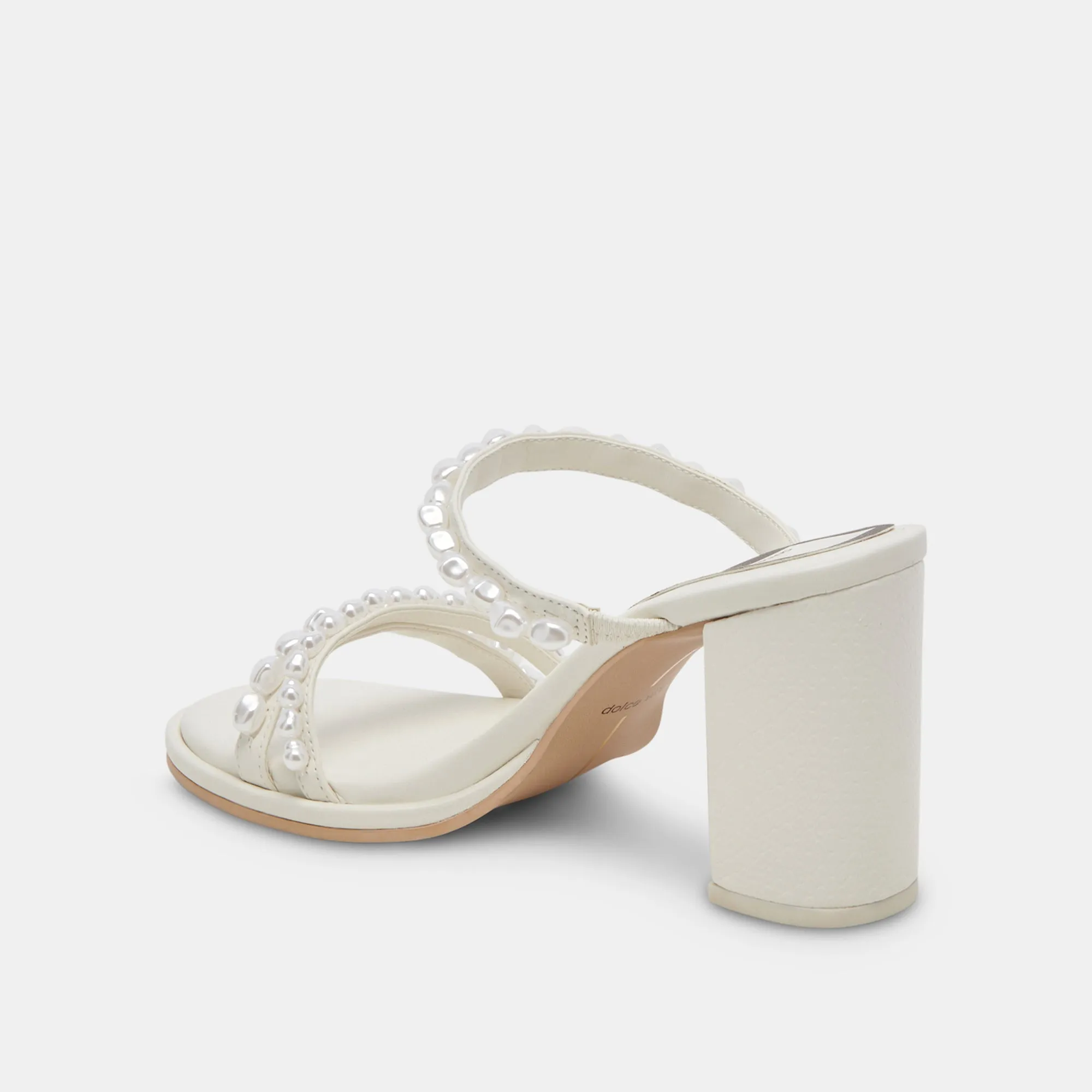 BARRIT PEARL HEELS VANILLA PEARLS