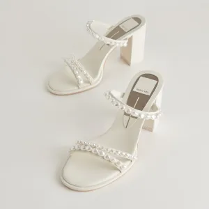 BARRIT PEARL HEELS VANILLA PEARLS