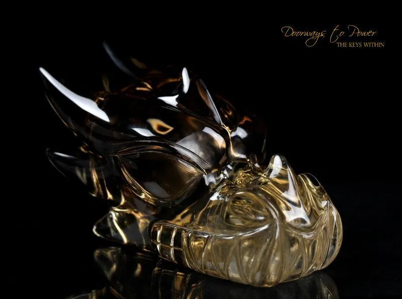 Crystal Dragon Hand Carved Citrine