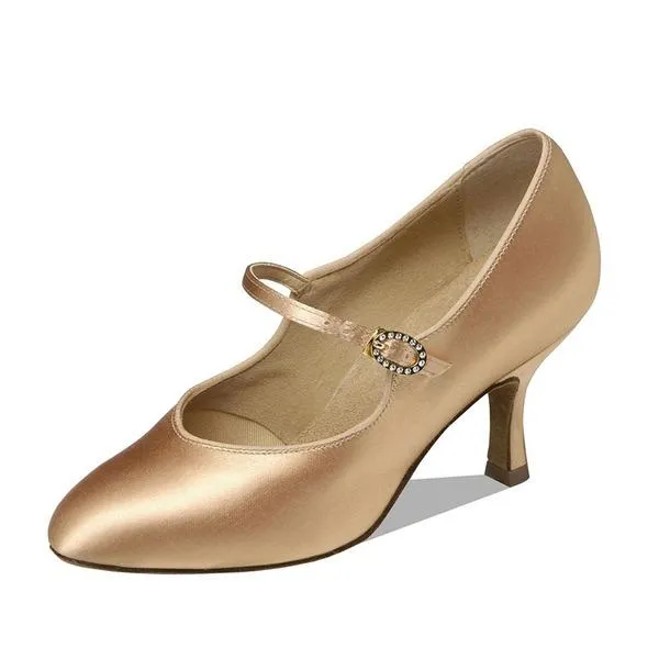 DS Women's Satin Customized Heel Pumps Ballroom Dance Shoes/Modern Shoes