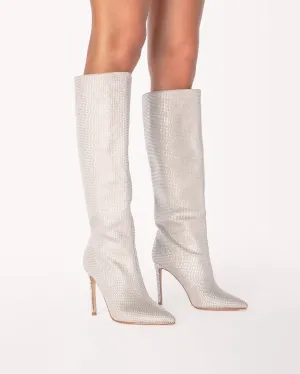 Emarie Boot Silver Diamante