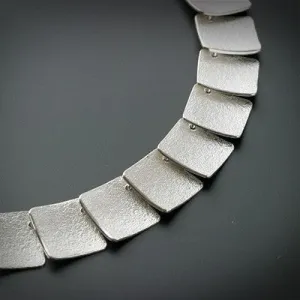 Geometric shapes silver necklace