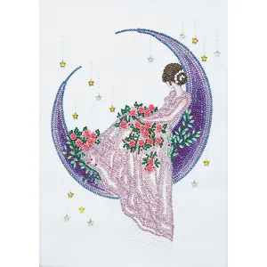 Girl Moon - Special Shaped Diamond - 30x40CM