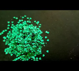 Green Hearts Glitter - 20gms | Shape Glitters