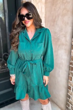 Hunter Green Suede Dress