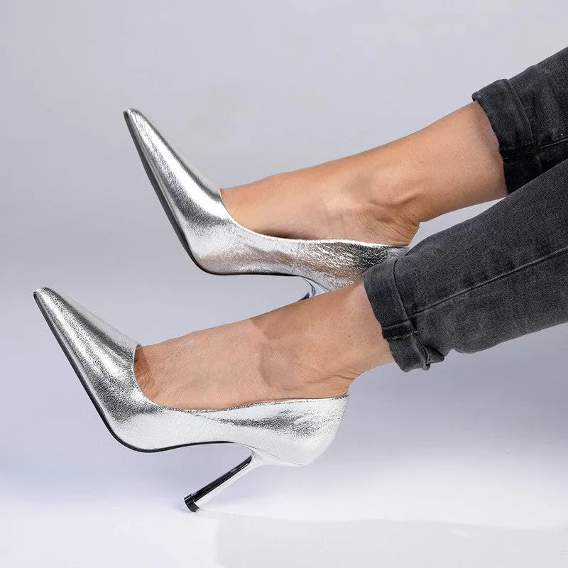 Madison Lila 2 Hourglass Heels - Silver