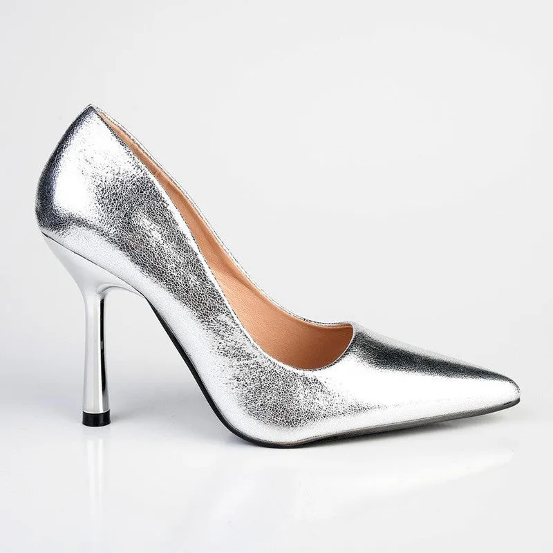 Madison Lila 2 Hourglass Heels - Silver