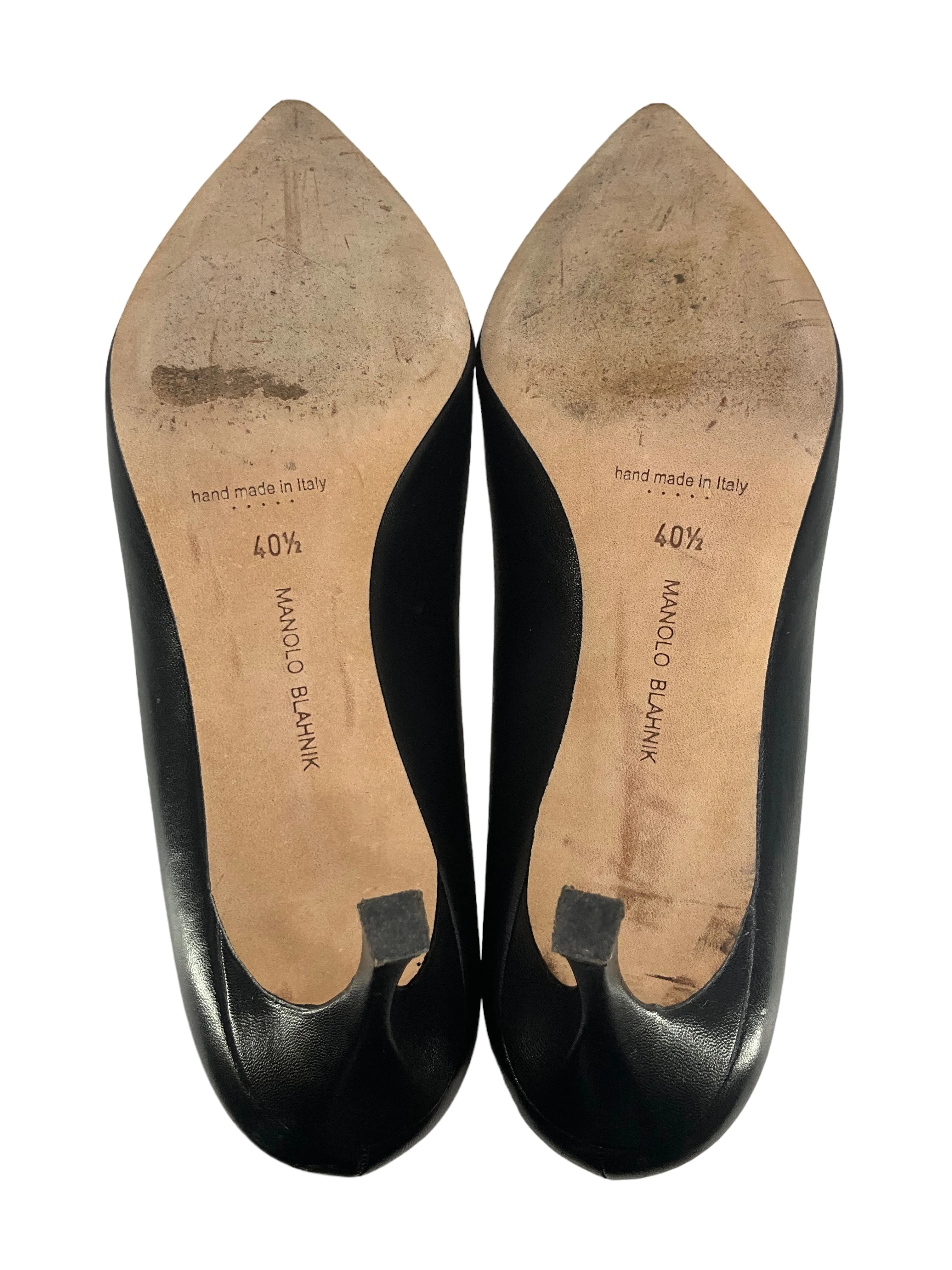 Manolo Blahnik BB Leather Pumps Size 10.5