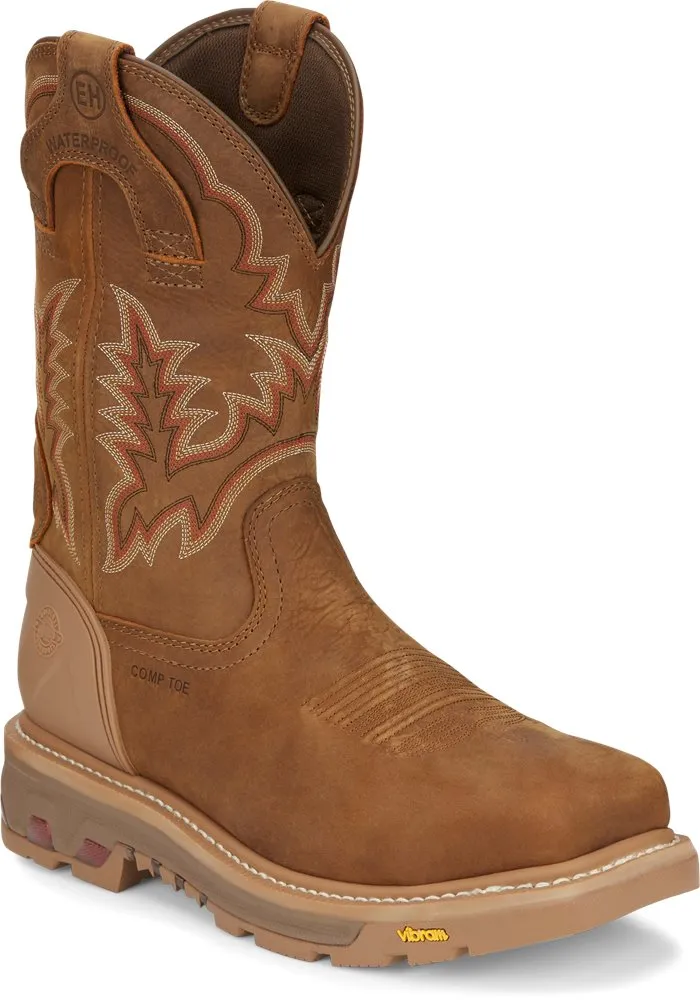 Men's Justin Rust Cowhide Pull On Composite Toe Workboot