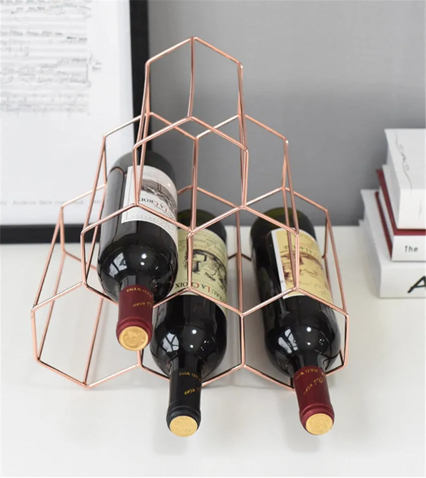 Nordic Style Geometric Wine Rack