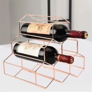 Nordic Style Geometric Wine Rack