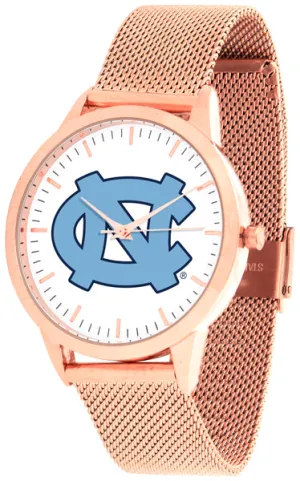 North Carolina Statement Mesh Band Unisex Watch - Rose