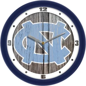 North Carolina Wall Clock - Weathered Wood