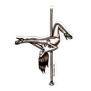 Pole Dancer Pinup Sticker