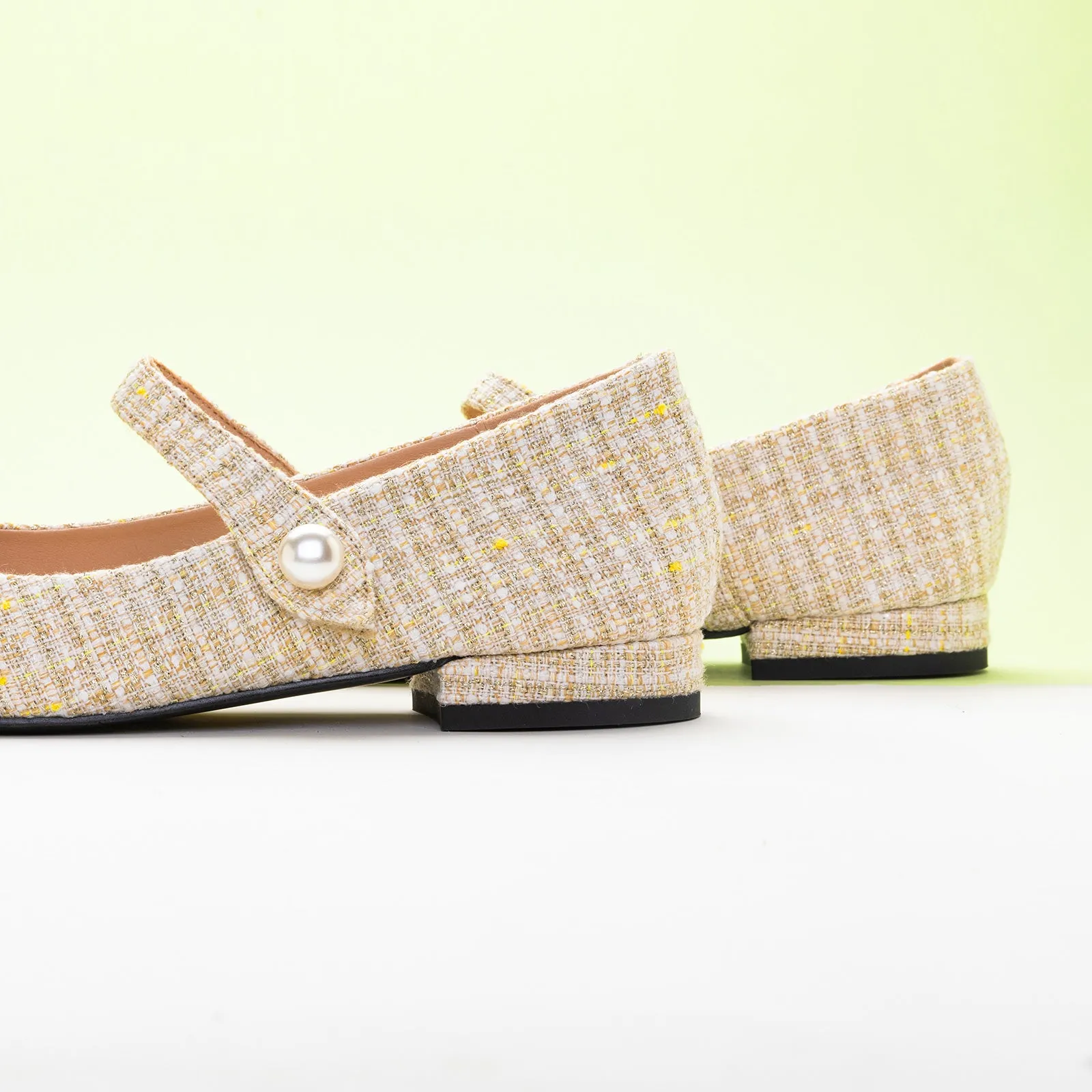 Single-Strap Tweed Mary Jane (Clara)