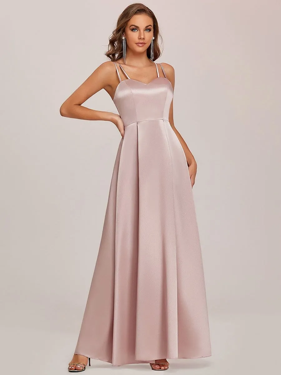 Strappy Sweetheart A-Line Evening Dress