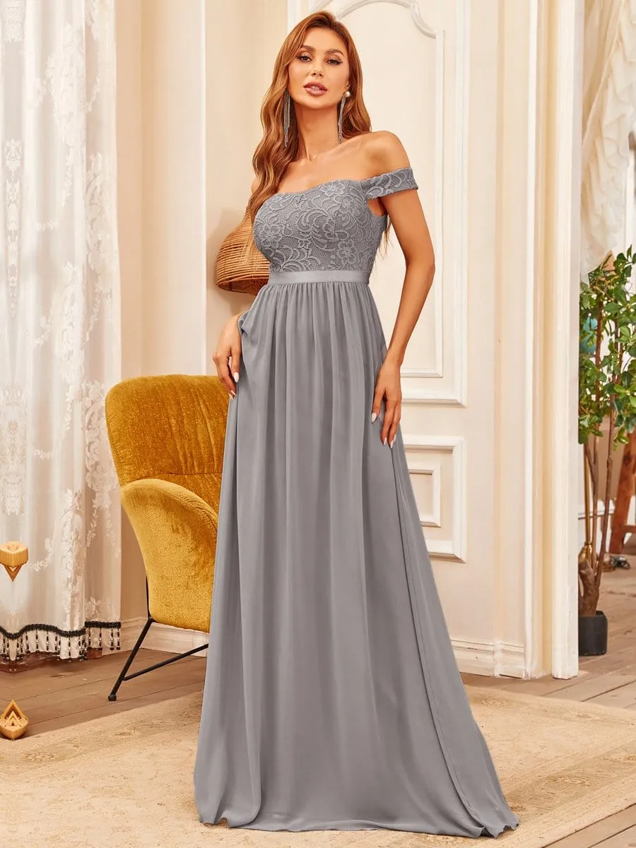 Sweetheart Off Shoulder A-Line Bridesmaid Dress