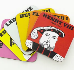 Tudor coasters: buy individually or in a set