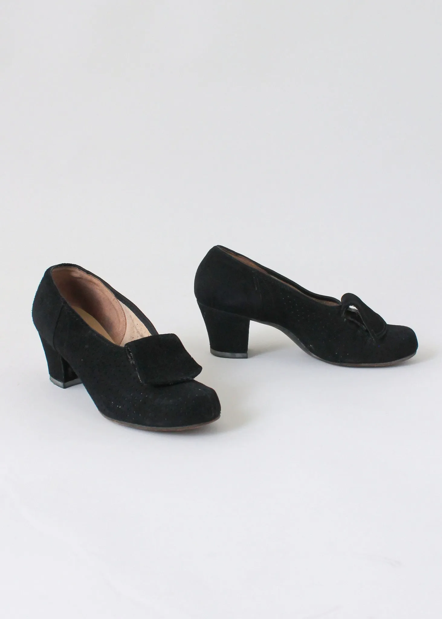 Vintage 1930s Black Art Deco Pumps