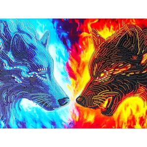 Wolf Wall Special Shaped Drill 5D DIY Diamond Painting - 38x48CM