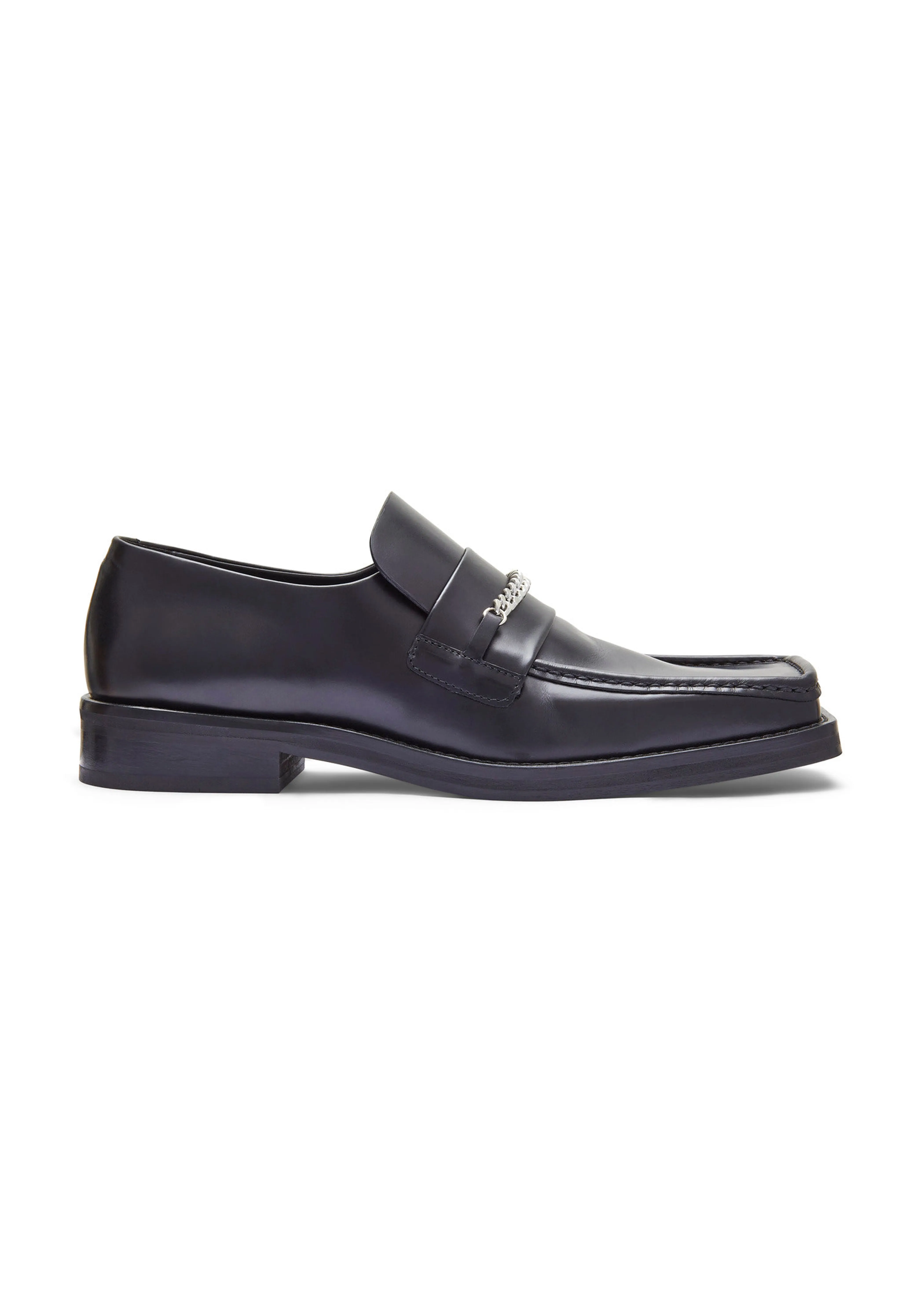 WOMEN SQUARE TOE LOAFER in BLACK