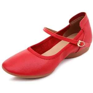 Women's Real Leather Ballroom Dance Shoes Modern Shoes