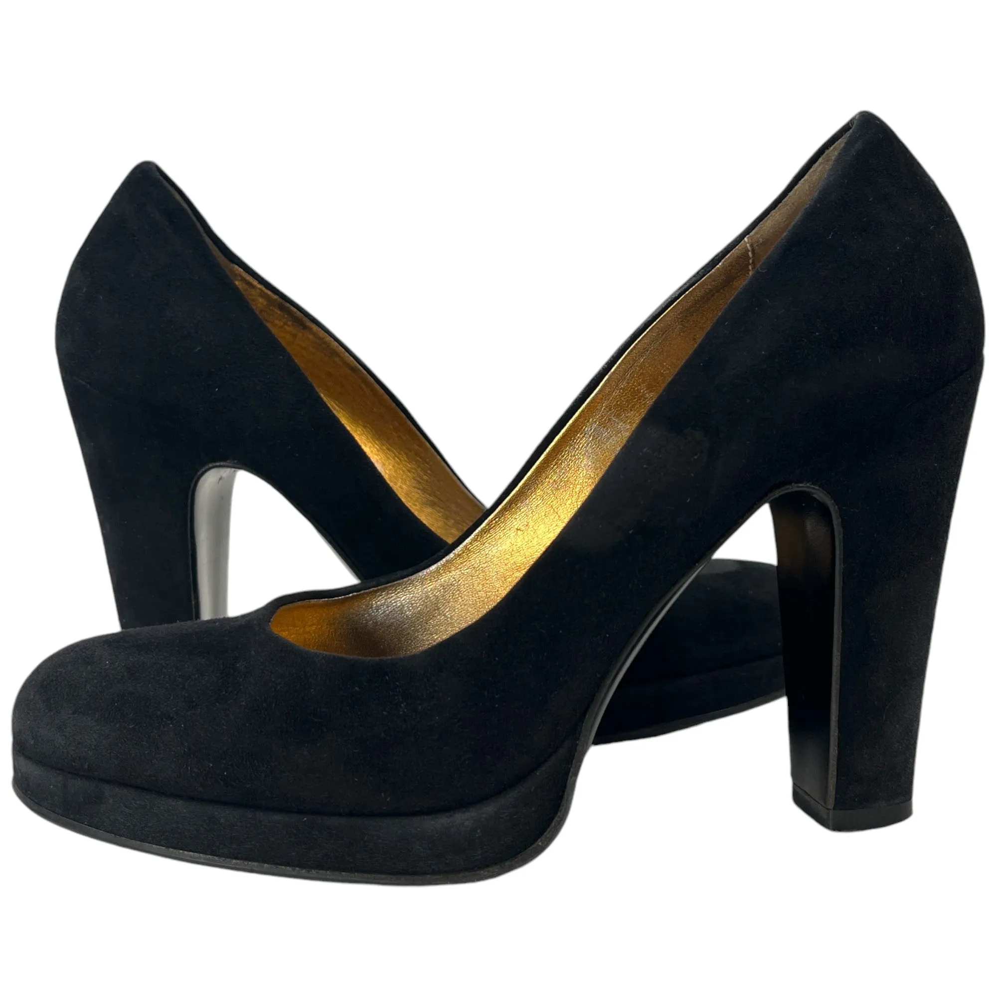 Women's Suede Heels Black Size EU 36 / UK 3